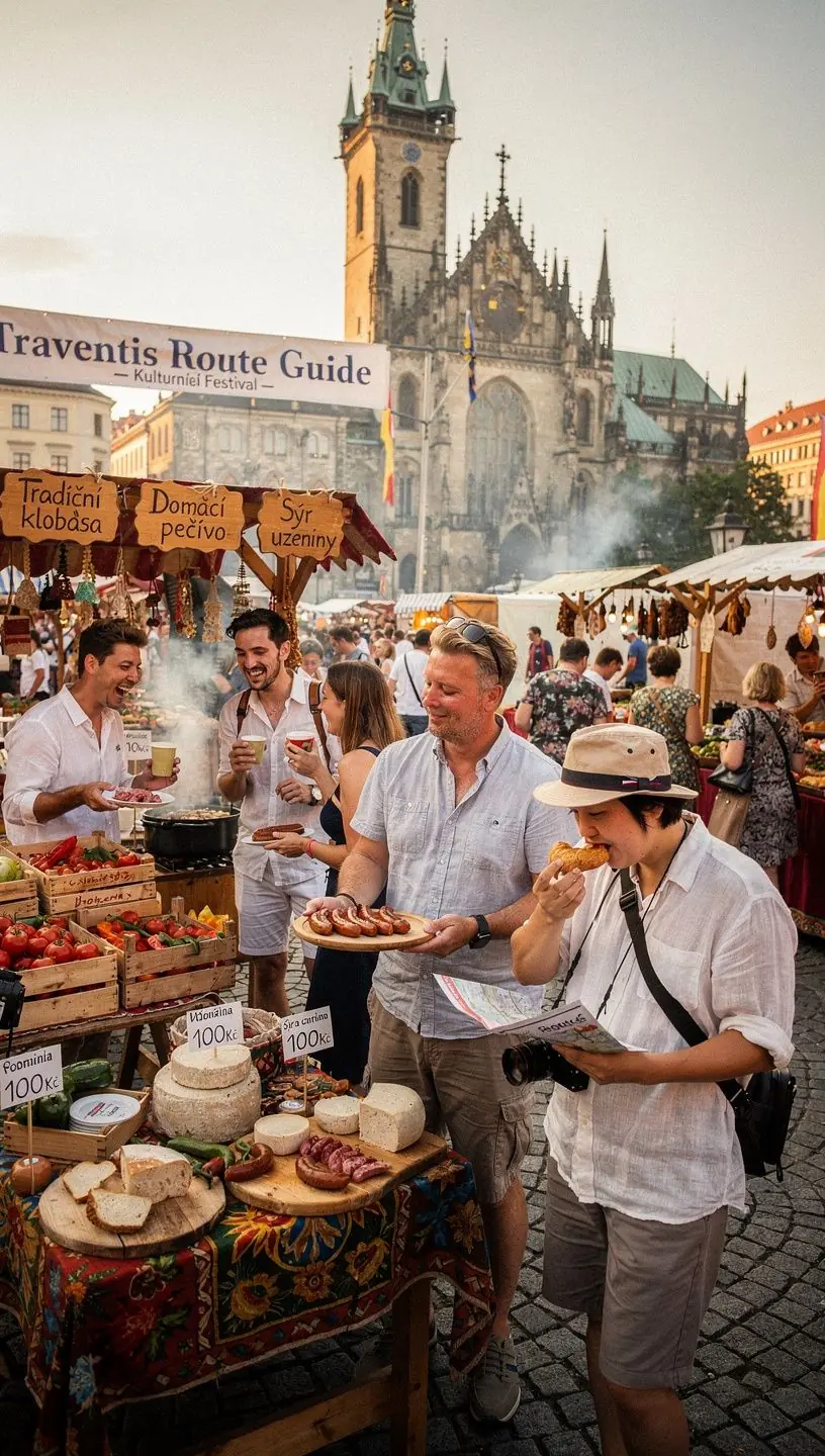 Historický hrad Karlštejn obklopený nádhernou přírodou.